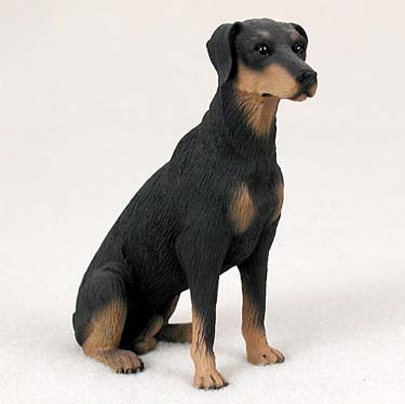 800x799 Doberman Pinscher Figurine Hand Painted Statue Black Uncropped - Doberman Pinscher Painting