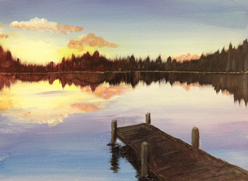 500x364 Public House On The Lake Monday August 27, 2018 Paint Nite Event - Dock Painting