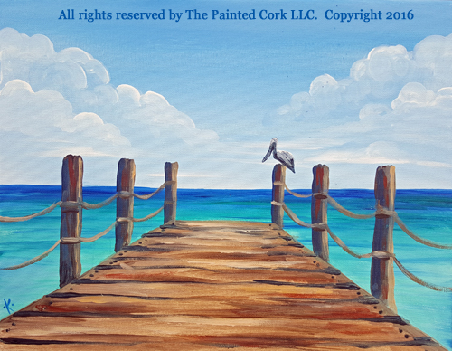 500x388 Santa.cruz.studio 819 Dock On The Bay ~ Single And Double Canvas - Dock Painting