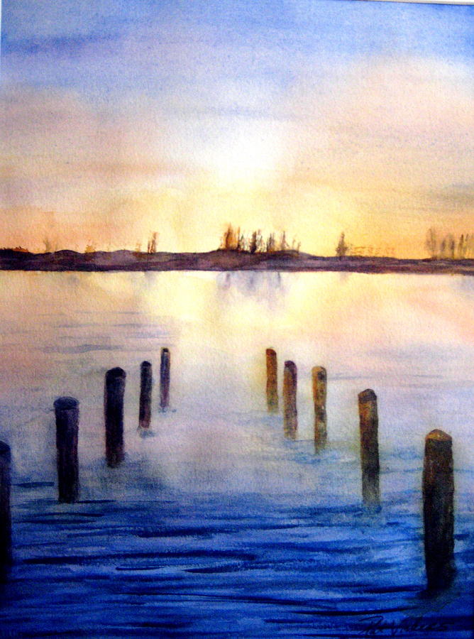 668x900 Steveston Dock Painting By Pat Vickers - Dock Painting