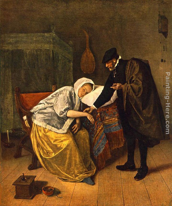 720x863 Jan Steen The Doctor And His Patient Painting Anysize 50% Off - Doctor Painting