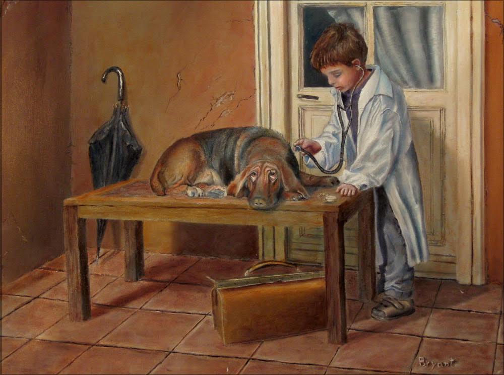 1000x744 Playing Doctor By Les Bryant, Jr. - Doctor Painting