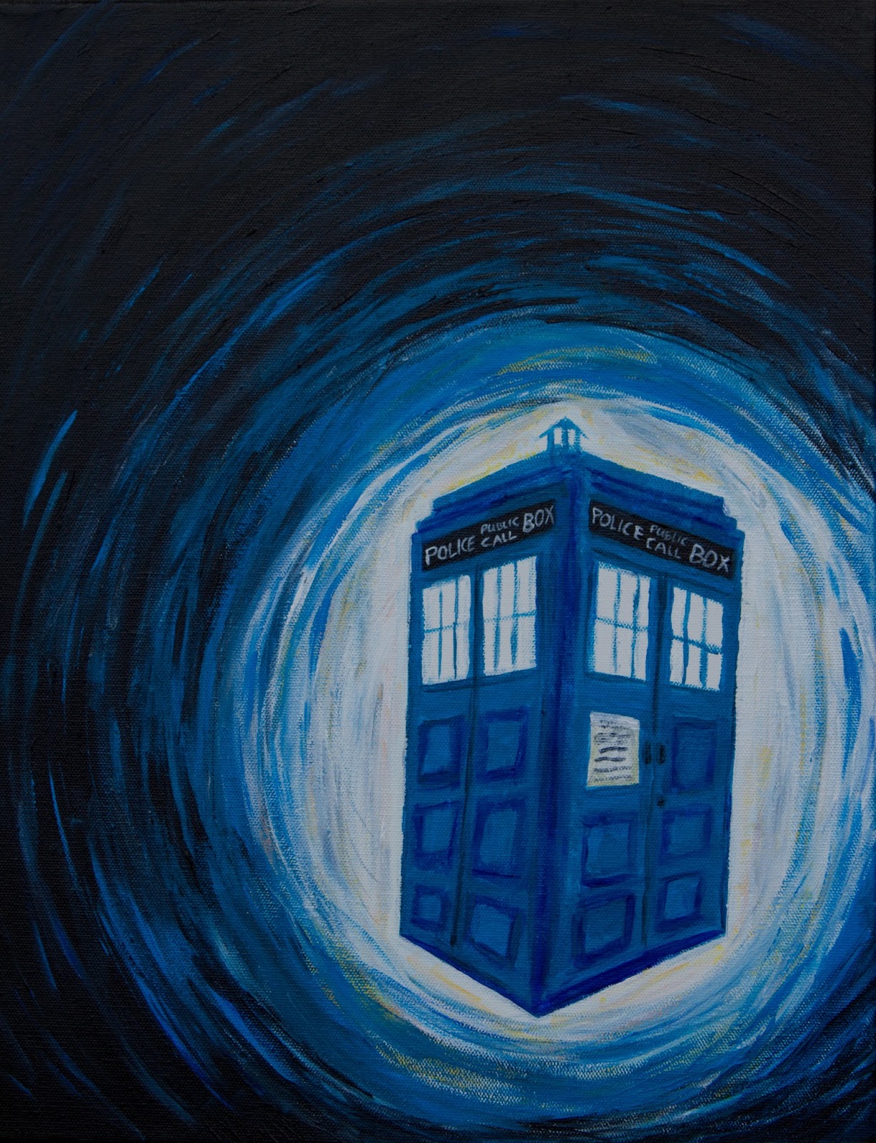 1226x1600 The Living Geek Doctor Who Painting. The Tardis In Space - Doctor Who Painting