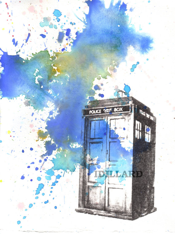 570x761 Items Similar To Doctor Who Tardis Watercolor Painting - Doctor Who Tardis Painting