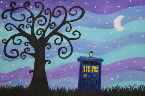 500x333 My Doctor Who Tardis Painting ) Via Tumblr - Doctor Who Tardis Painting