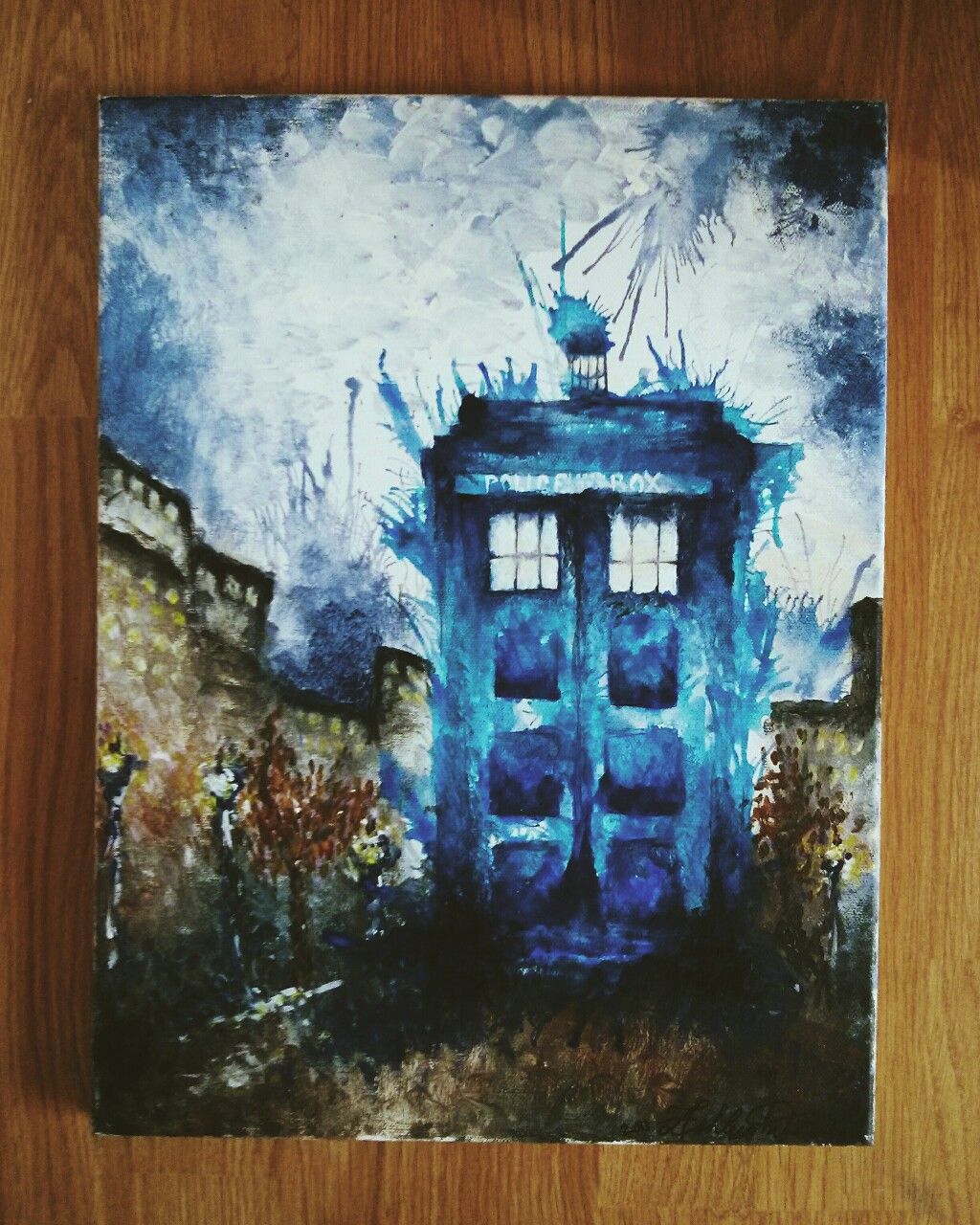 1024x1280 Pin By Rebekah Coopman On Drawing Studies Tardis - Doctor Who Tardis Painting