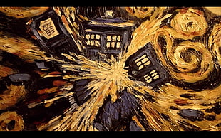 310x194 Starry Night Painting, Doctor Who, Vincent Van Gogh, Tardis Hd - Doctor Who Van Gogh Painting