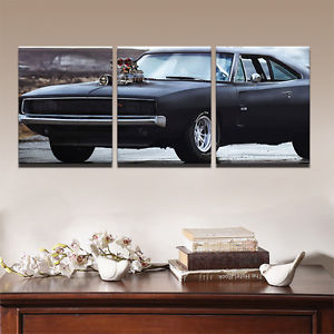 300x300 Dodge Charger The Fast Movie Painting Modern Canvas Abstract Wall - Dodge Painting