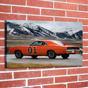 300x300 General Lee Dodge Charger 1969 Canvas Print Poster Painting - Dodge Painting