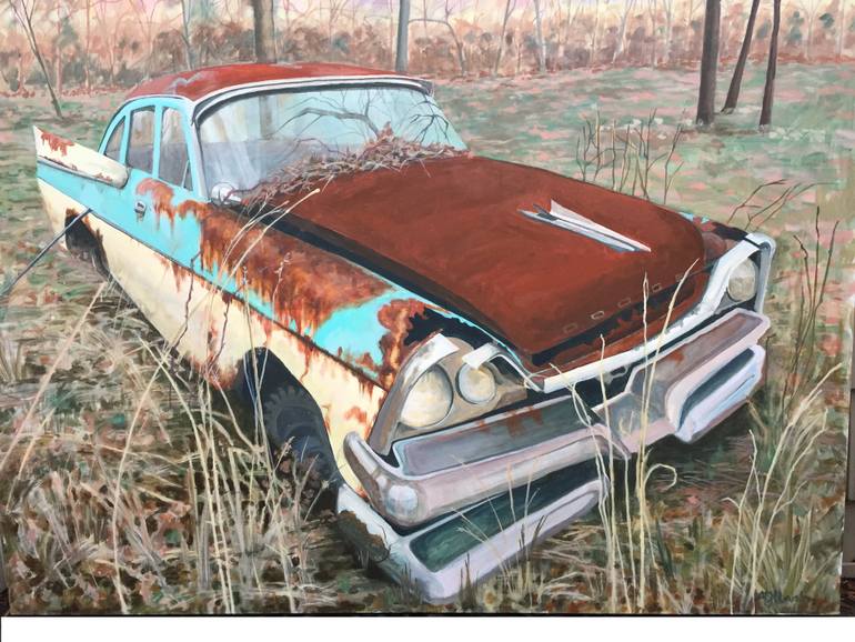 770x578 Saatchi Art Rusty Dodge Painting By Mary Jane Houston - Dodge Painting