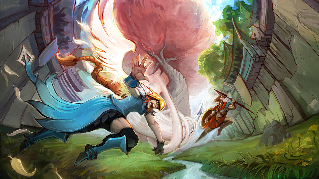 1024x576 Towerfall Meets Dodgeball In Fantasy Themed Ps4 Sports Game - Dodgeball Painting