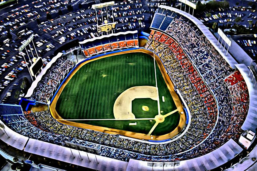 900x600 Dodger Stadium Painting Painting By Florian Rodarte - Dodger Stadium Painting