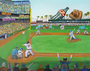 300x235 Dodger Stadium Paintings Fine Art America - Dodger Stadium Painting