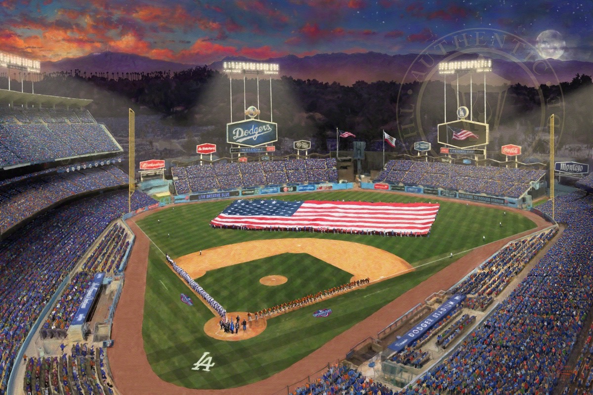 1200x800 Evening - Dodger Stadium Painting