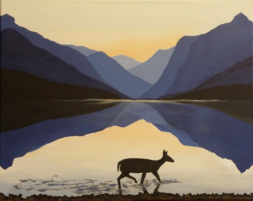 500x398 Painting - Doe Painting