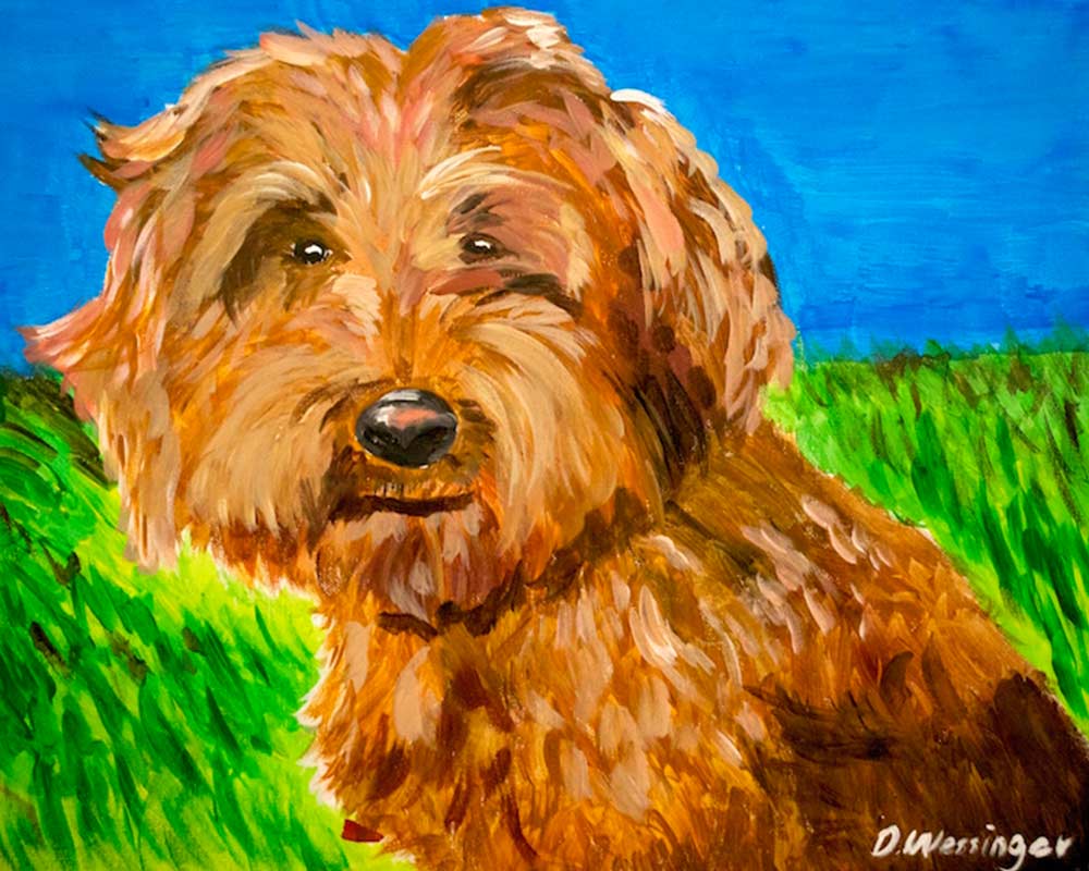 1000x800 Paint Your Pet - Dog Canvas Painting
