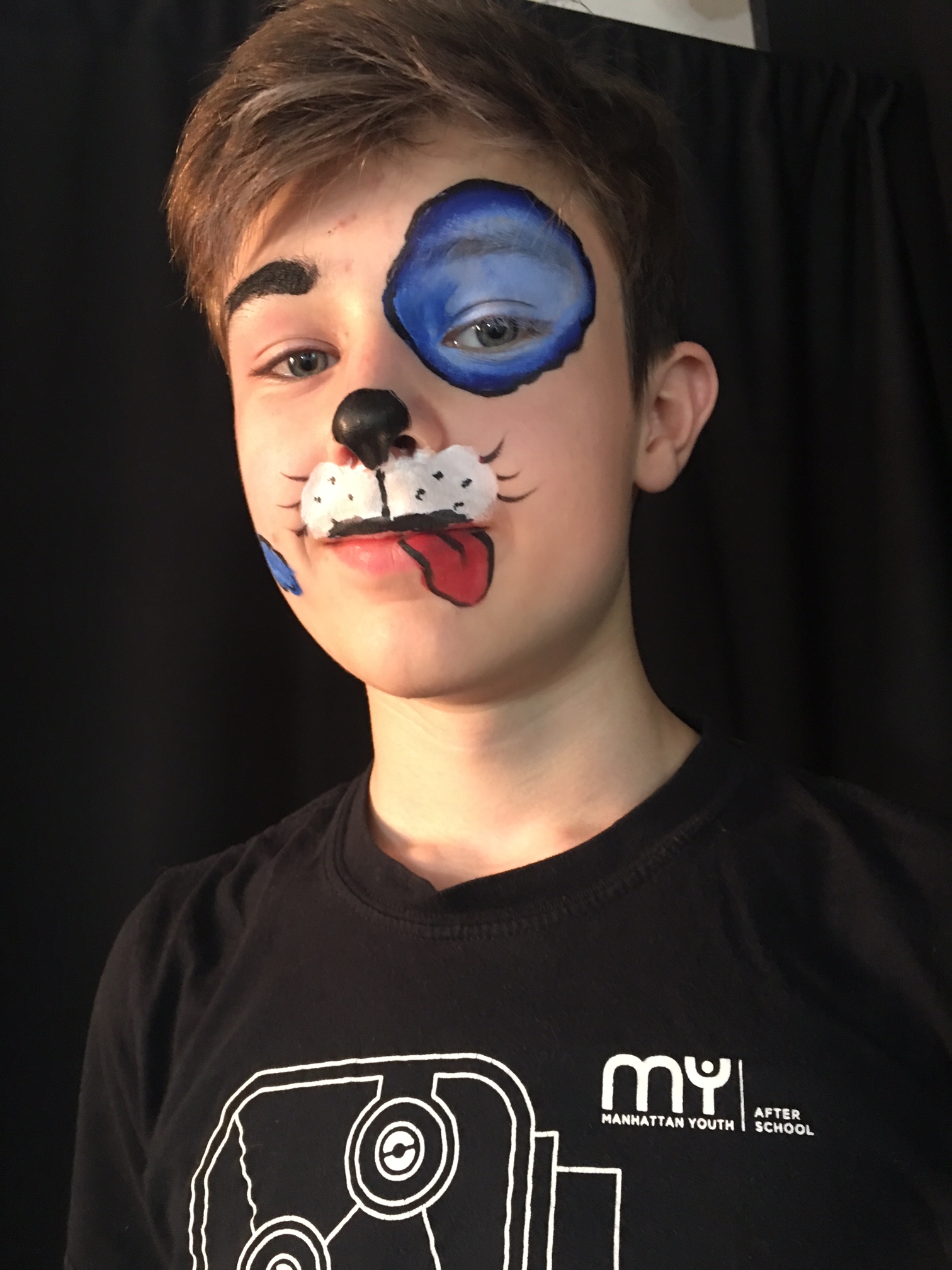 1512x2016 Puppy Dalmation Dog Disney Cat Blue Birthday Party Face Painting - Dog Face Painting