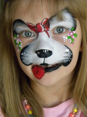 Dog Face Painting at PaintingValley.com | Explore collection of Dog ...