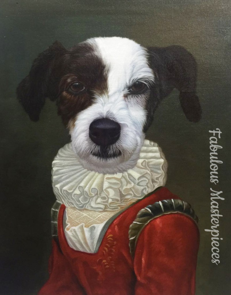 802x1024 The Dog Head On A Human Body Portrait Fabulous Masterpieces' Blog - Dog Head Painting