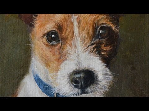 480x360 Dog Portrait, Oil Painting Of Jack Russell Jasper, Time Lapse - Dog Oil Painting