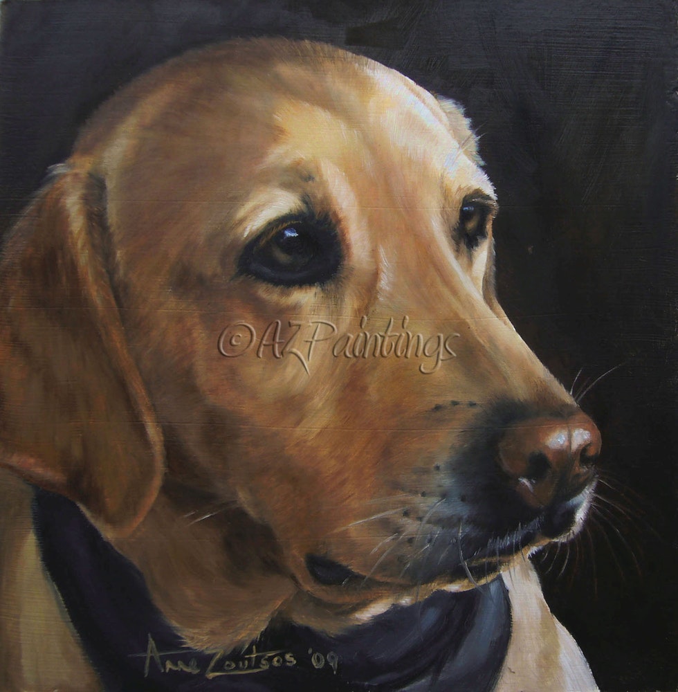 980x1000 Saffron - Dog Oil Painting