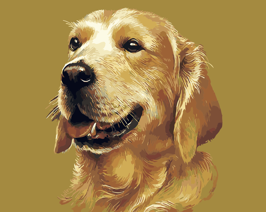 904x723 Cibotium Barometz Human Friends Dog Oil Painting Home Decor - Dog Oil Painting