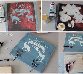 280x250 Diy Dog Leash Holder Hometalk - Dog On A Leash Painting