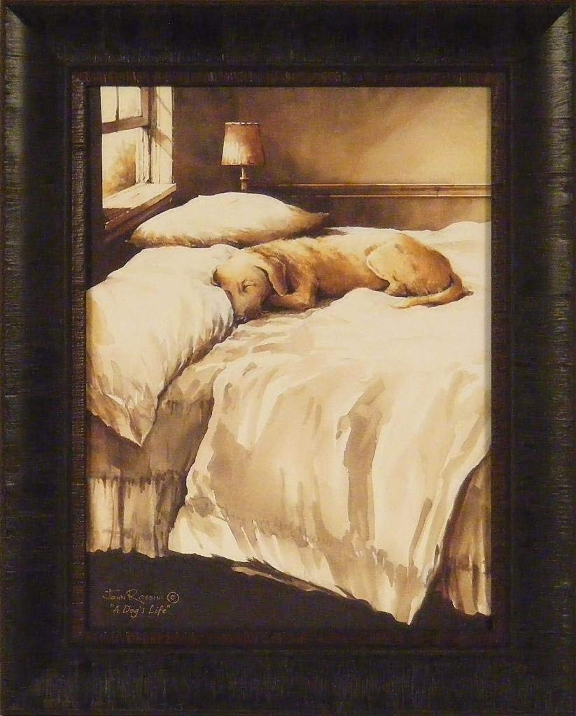 Dog On Bed Painting