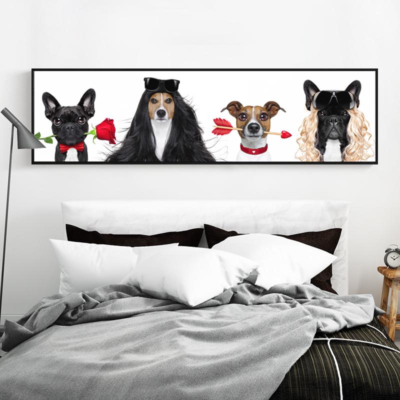 800x800 Dog Bedroom Wall Painting - Dog On Bed Painting