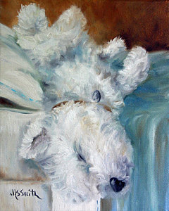 Dog On Bed Painting At PaintingValley Com Explore Collection Of Dog   Dog On Bed Painting 17 