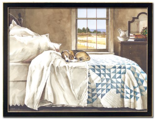 500x387 Dog Beds For Large Dogs Home Alone Dog On Bed In Master Bedroom - Dog On Bed Painting