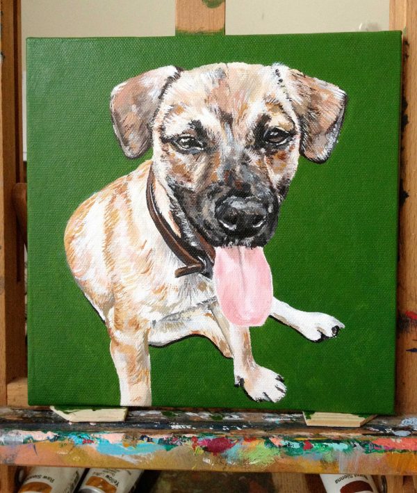 600x709 Dog Painting - Dog Painting