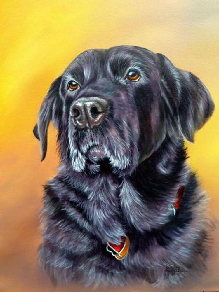 750x1001 How To Paint A Dog In Acrylics Arttutor - Dog Painting