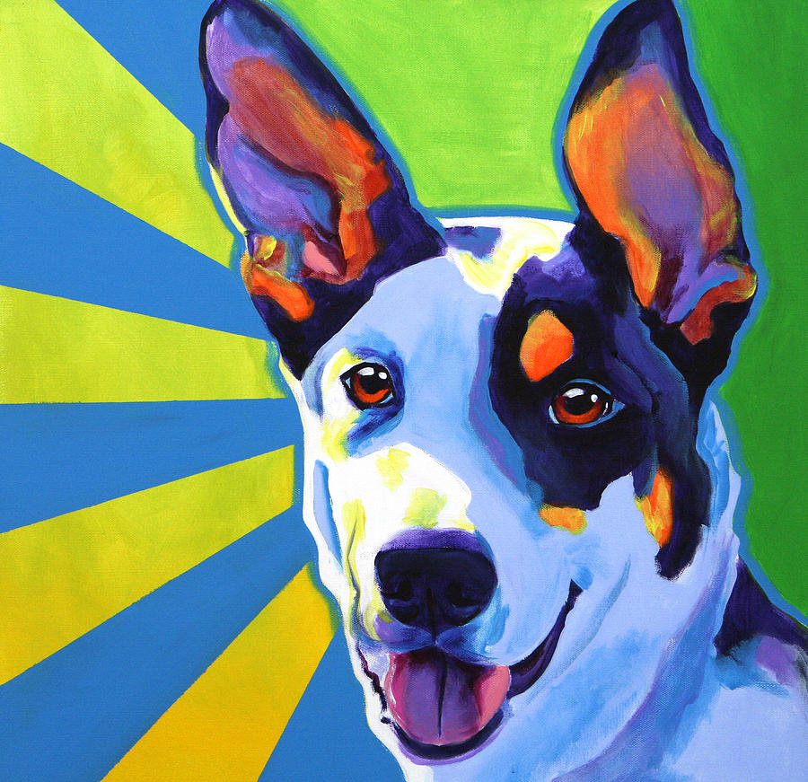 900x871 Kelpie - Dog Painting