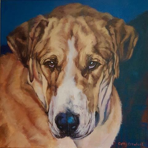 480x480 Lucky Dog Oil Paintings - Dog Painting