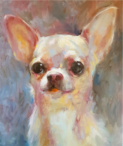 402x476 Paint A Dog Portrait In Oils - Dog Painting