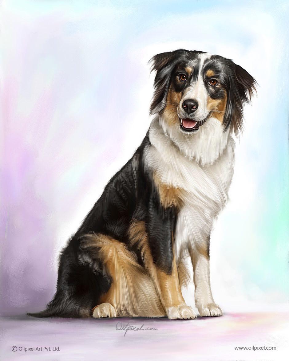 940x1175 Pet Animal Digital Painting Dog Portrait Painting - Dog Painting