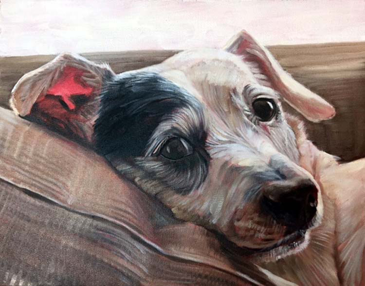 750x588 Dog Portrait Painting - Dog Painting