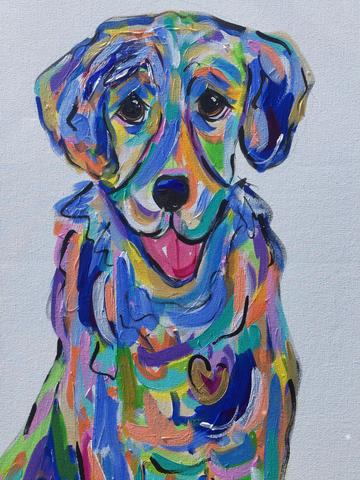 360x480 Dog Painting Paws Pottery - Dog Painting