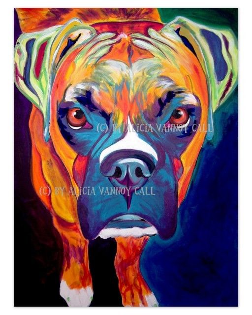 512x640 91 Best Dog Art Images On Doggies, Boxers And Paint - Dog Painting Artist