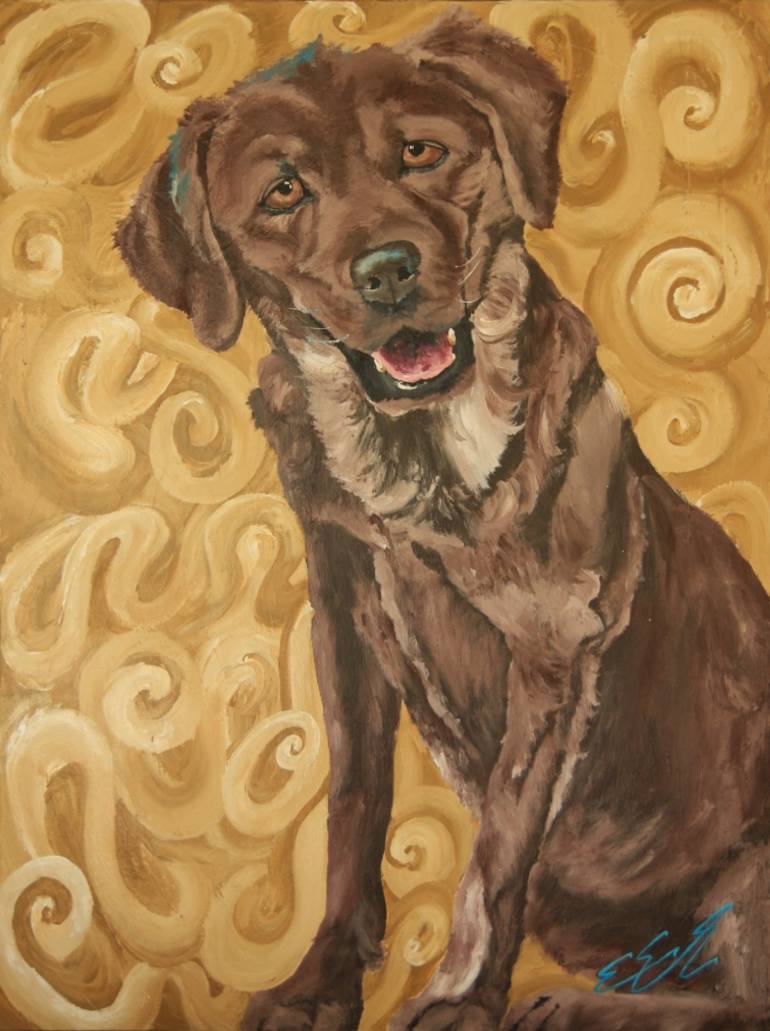770x1031 Saatchi Art Brown Dog Painting By Erik Eklof - Dog Painting Artist