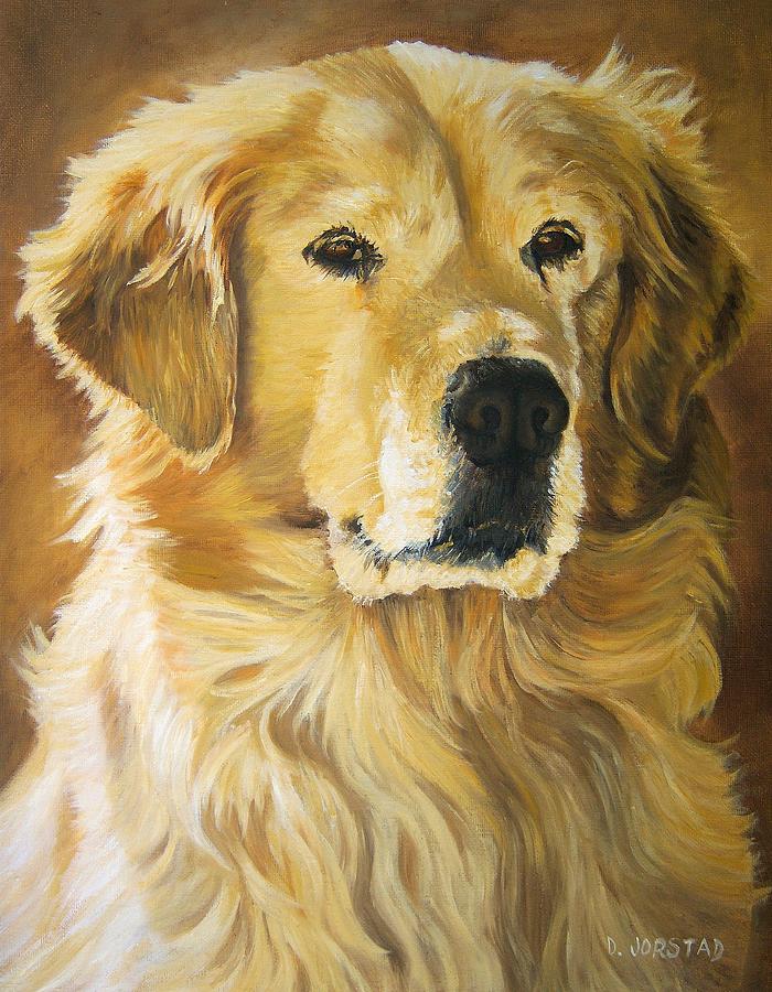 700x900 Dog Golden Retriever Print Pet Portrait Commission Painting Hire - Dog Painting Artist
