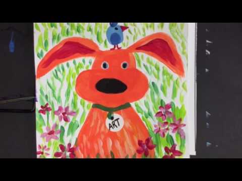 480x360 Kids Can Paint Easy Painted Dog - Dog Painting For Kids