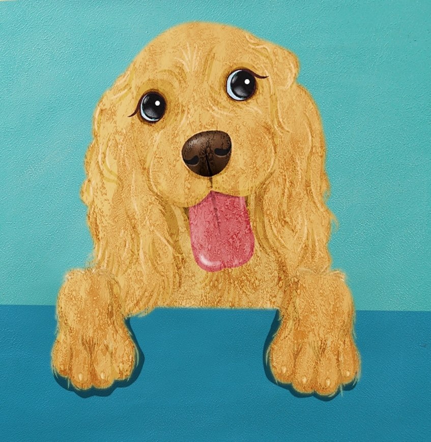 847x870 Buy Kids Corner 1 By Community Artists Group@ Rs. 3690. Code - Dog Painting For Kids