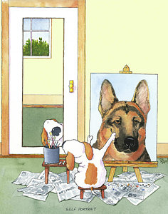 236x300 Schutzhund Paintings Fine Art America - Dog Painting Self Portrait