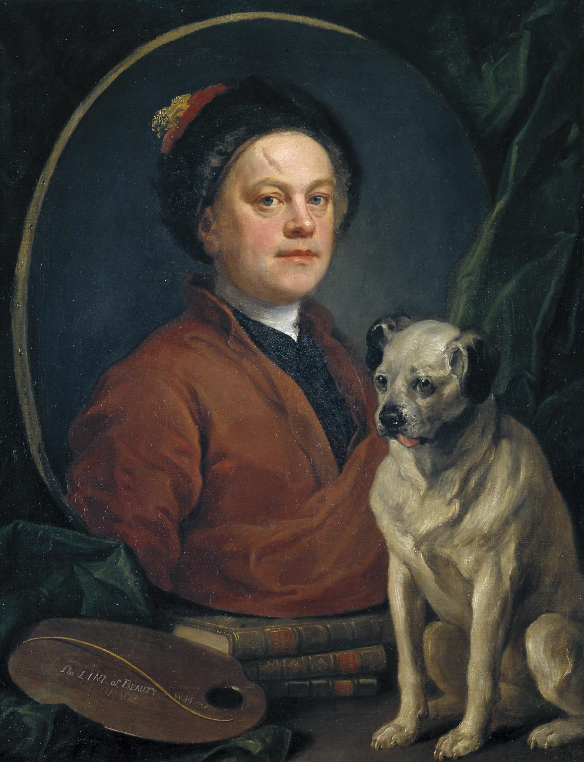 1177x1536 The Painter And His Pug', William Hogarth, 1745 Tate - Dog Painting Self Portrait