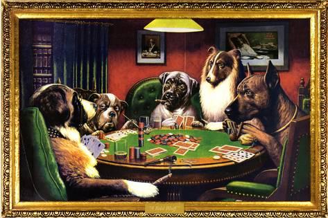 473x315 Dogs Playing Poker Prints - Dog Poker Painting