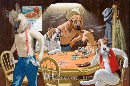 422x279 Dogs Playing Poker Winner Takes All By Arthur Sarnoff,genuine - Dog Poker Painting