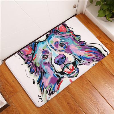 400x400 New Cartoon Style Lovely Dog Painting Dogs Print Carpets Anti Slip - Dog Print Painting