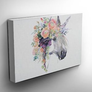 300x300 Unicorn Magic Horse Animal Funny Abstract Wall Art Canvas Farm Pug - Dog Print Painting